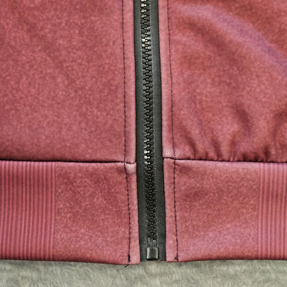 Carhartt Mens Zip Up Windbreaker Hoodie Burgundy Mottled Performance Small - Picture 4 of 8